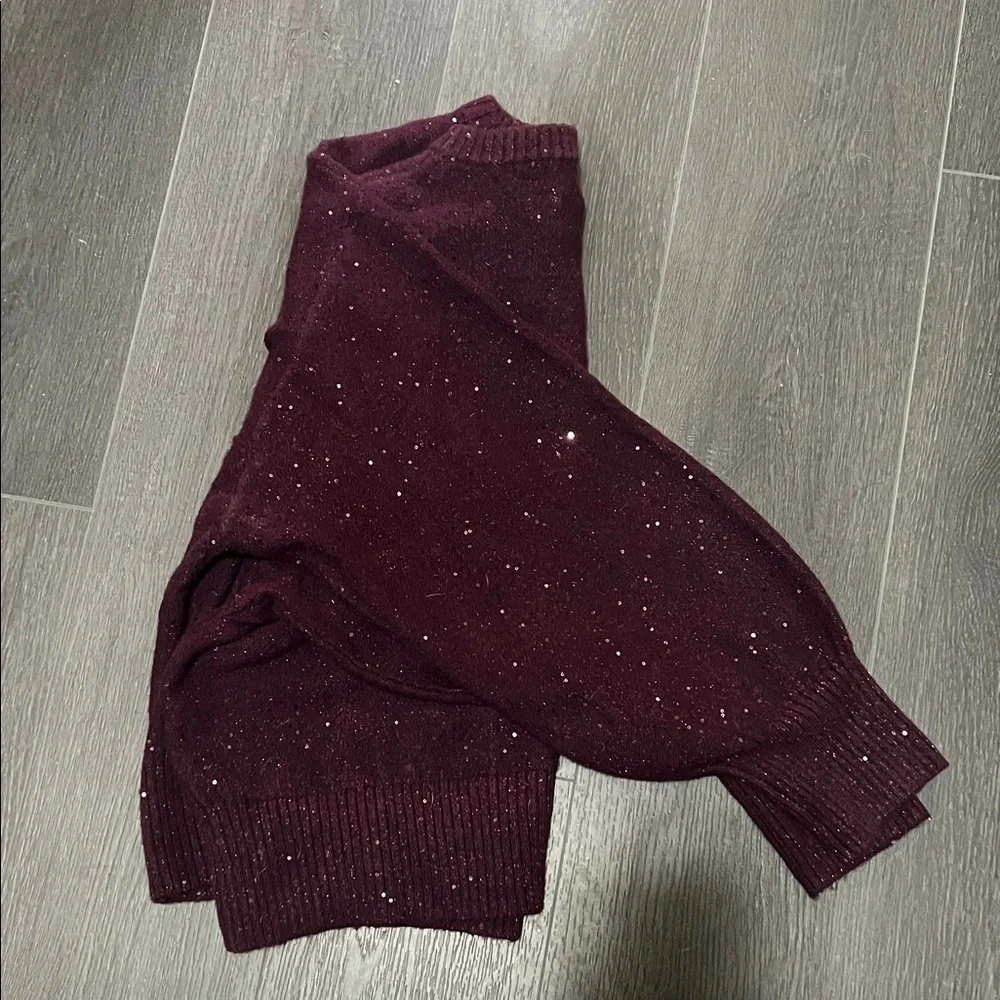 Old Navy Burgundy Speckled Crewneck Sweater - Picture 3 of 3